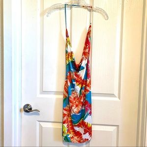 Tropical print halter mini dress/tunic, NWT! Cute & sexy π΄πΊπ